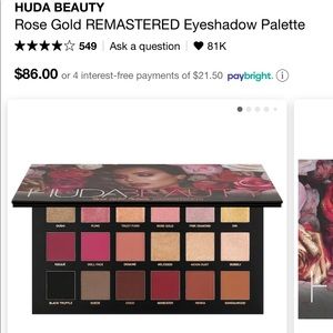 Huda rose gold remastered palette